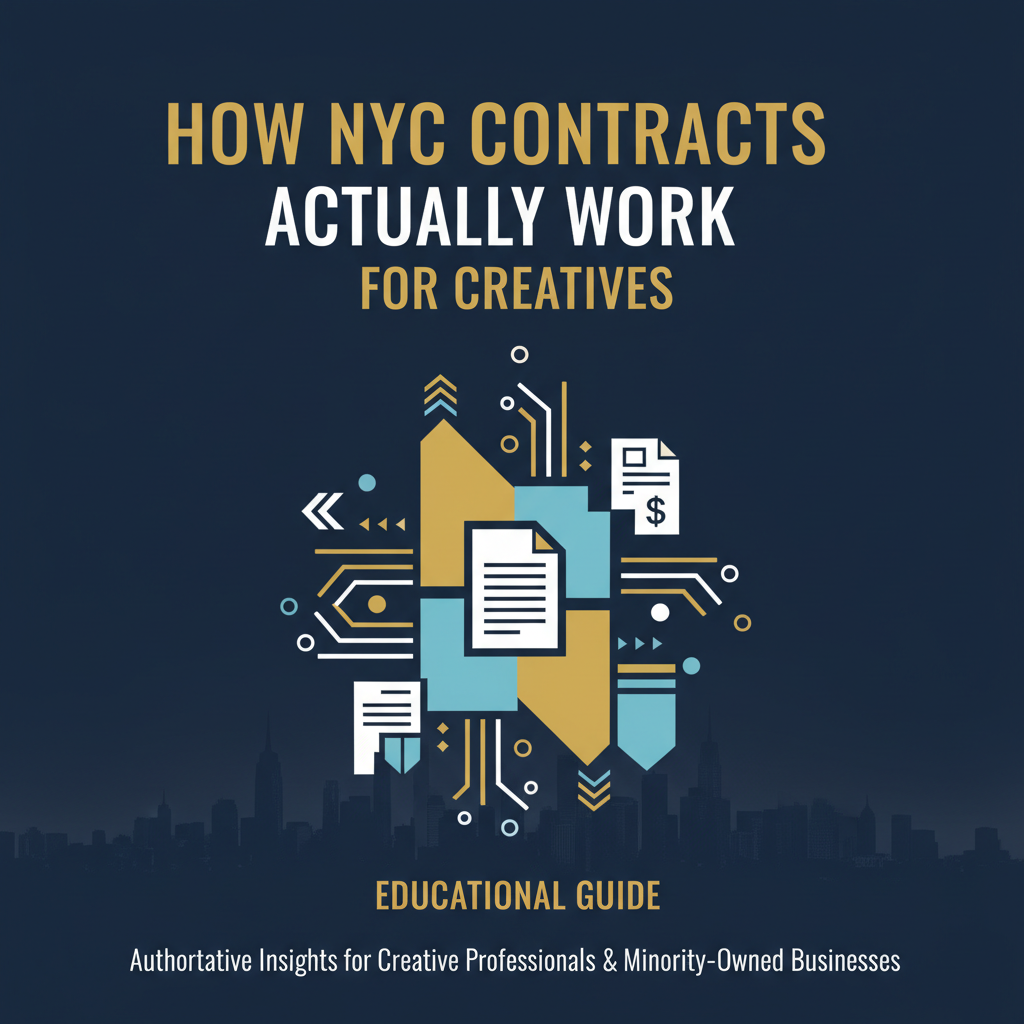 How NYC Contracts Actually Work for Creatives – MWBE Report digital guide cover