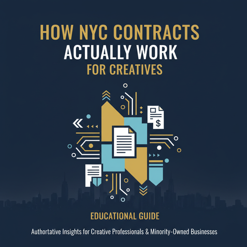 How NYC Contracts Actually Work for Creatives – MWBE Report digital guide cover